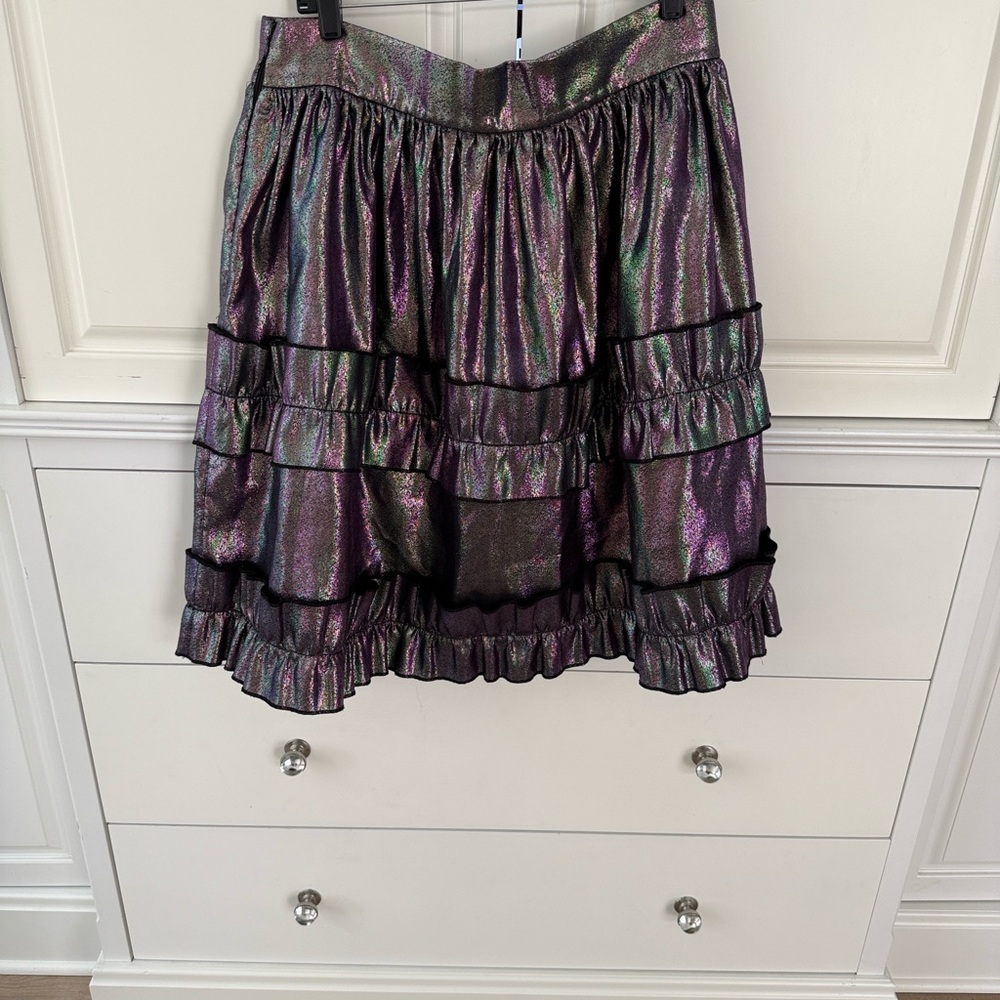 ASOS Iridescent Mini Skirt with Ruffles - Picture 3 of 4